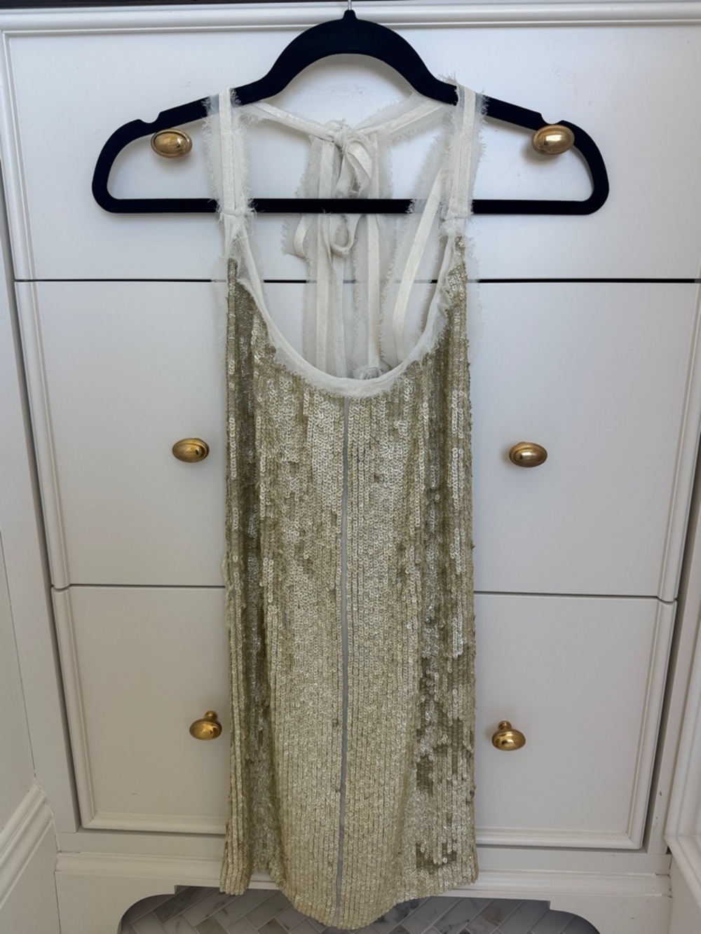 Twin-Set Gold Sequin Top